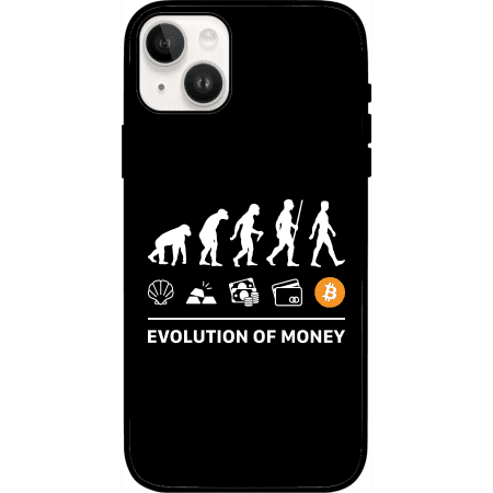Evolution of Money iPhone 14 Case - Black