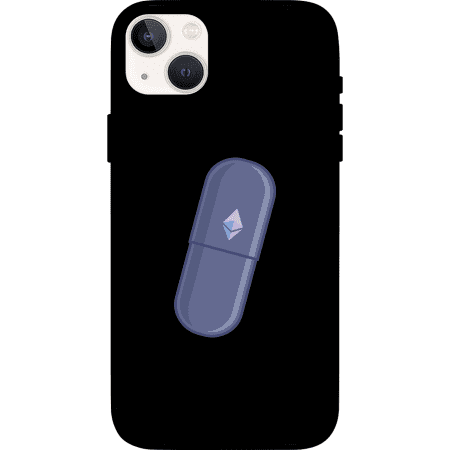 Ethereum Blue Pill iPhone 13 Case - Black
