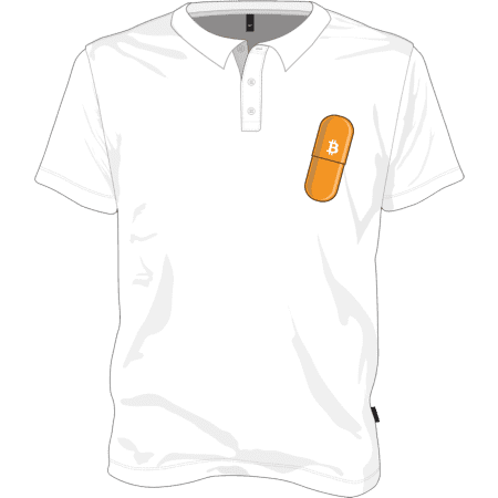 Bitcoin Orange Pill Polo T-shirt - White / L