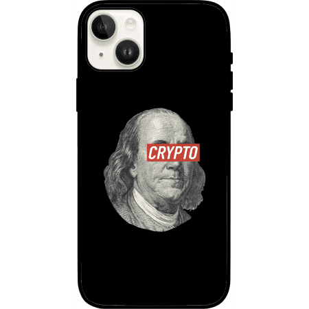 Benjamin Franklin Crypto iPhone 14 Plus Case - Black