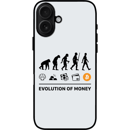 Evolution of Money iPhone 16 Case - White