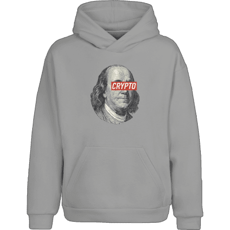 Benjamin Franklin Crypto Hoodie - Grey / L