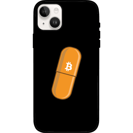 Bitcoin Orange Pill iPhone 15 Case - Black