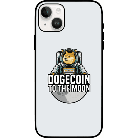 Dogecoin To The Moon iPhone 14 Plus Case - White