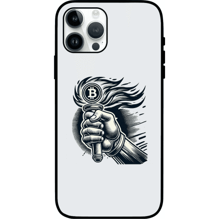 Bitcoin Revolution iPhone 15 Pro Case - White