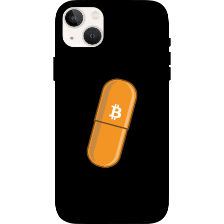 Bitcoin Orange Pill iPhone 13 Case - Black