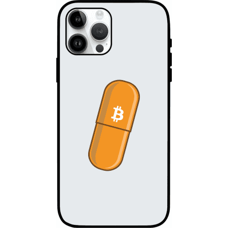 Bitcoin Orange Pill iPhone 15 Pro Case - White