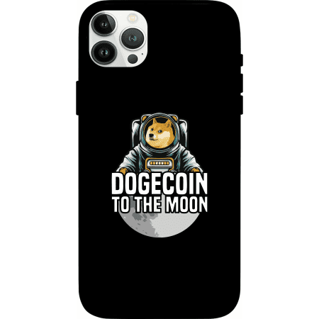 Dogecoin To The Moon iPhone 13 Pro Max Case - Black