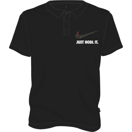 Just Hodl It Polo T-shirt - Black / XXL