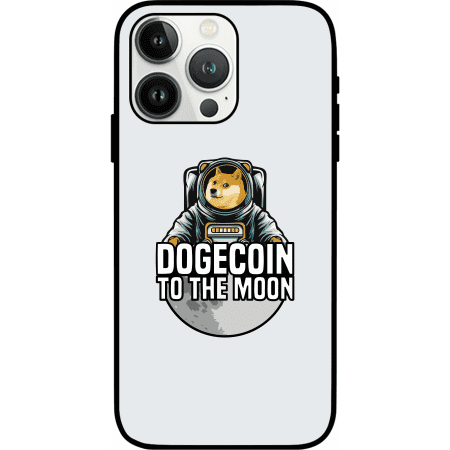 Dogecoin To The Moon iPhone 14 Pro Max Case - White