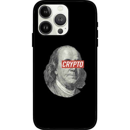 Benjamin Franklin Crypto iPhone 14 Pro Case - Black