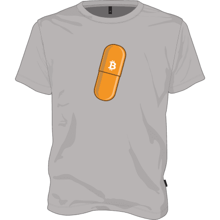 Bitcoin Orange Pill T-shirt - Grey / L