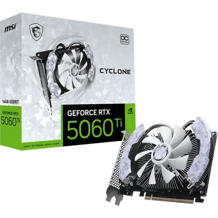 MSI Cyclone GeForce RTX 5060 Ti - 16 GB - Overclocked