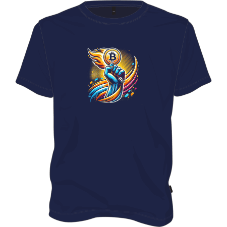 Bitcoin is Freedom T-shirt - Navy Blue / S