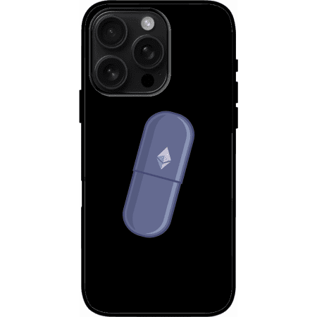 Ethereum Blue Pill iPhone 16 Pro Case - Black