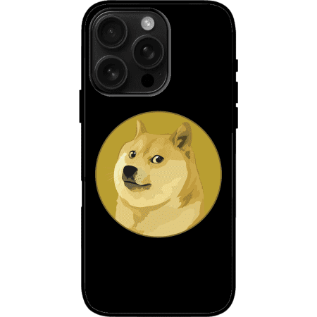 Dogecoin iPhone 16 Pro Max Case - Black