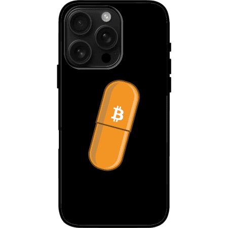 Bitcoin Orange Pill iPhone 16 Pro Case - Black