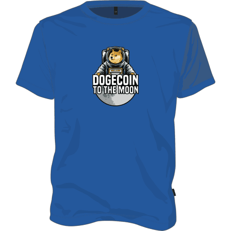 Dogecoin To The Moon T-shirt - Royal Blue / S
