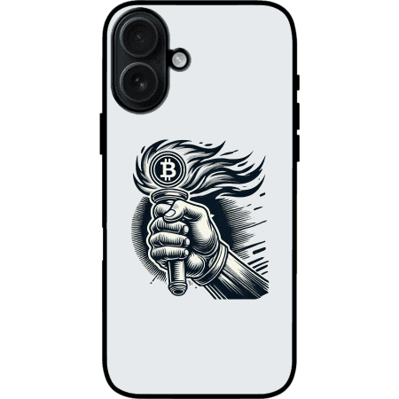 Bitcoin Revolution iPhone 16 Plus Case - White