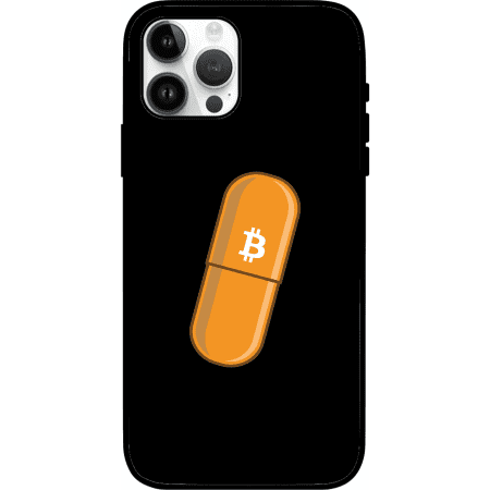 Bitcoin Orange Pill iPhone 15 Pro Max Case - Black