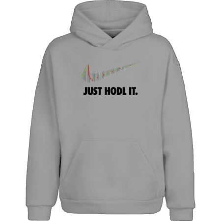 Just Hodl It Hoodie - Grey / XL