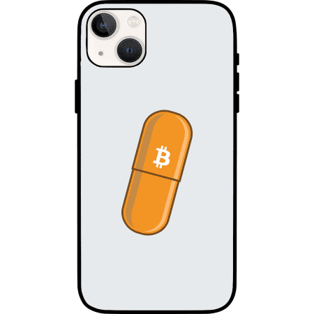 Bitcoin Orange Pill iPhone 13 Case - White