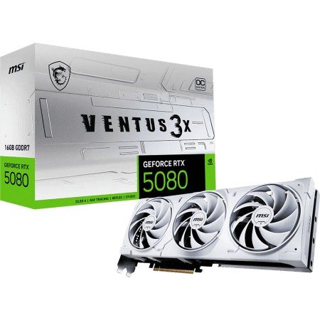MSI Ventus 3x GeForce RTX 5080 - 16 GB - Overclocked (White)