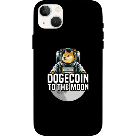 Dogecoin To The Moon iPhone 13 Case - Black