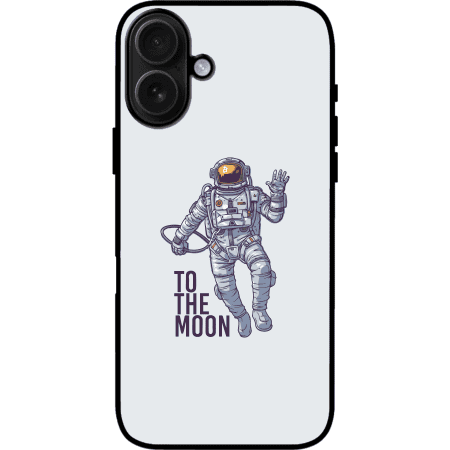 Bitcoin To The Moon iPhone 16 Plus Case - White
