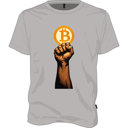 Join The Bitcoin Fist T-shirt - Grey / XL