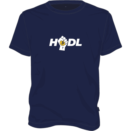 Bitcoin Hodl T-shirt - Navy Blue / XXL