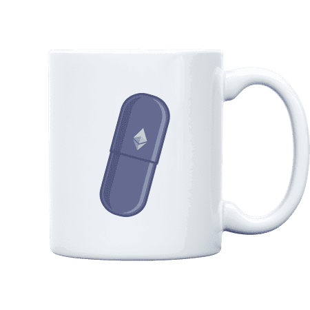 Ethereum Blue Pill Mug - White