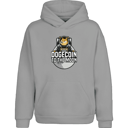 Dogecoin To The Moon Hoodie - Grey / M