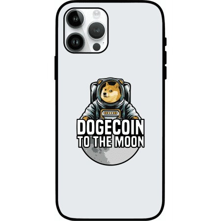 Dogecoin To The Moon iPhone 15 Pro Case - White