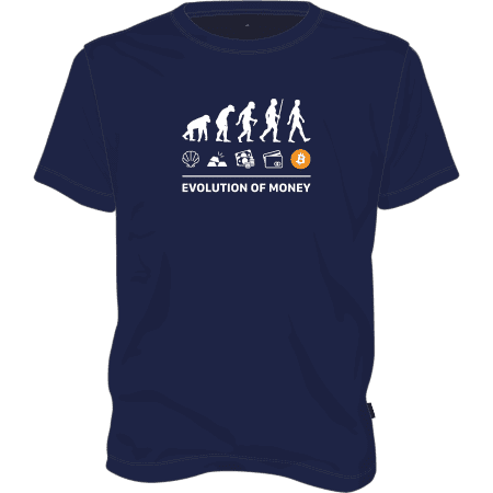 Evolution of Money T-shirt - Navy Blue / S