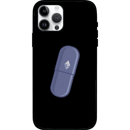 Ethereum Blue Pill iPhone 15 Pro Max Case - Black