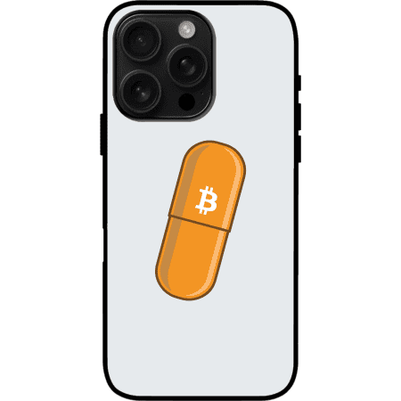 Bitcoin Orange Pill iPhone 16 Pro Max Case - White