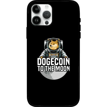 Dogecoin To The Moon iPhone 15 Pro Case - Black