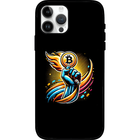 Bitcoin is Freedom iPhone 15 Pro Max Case - Black