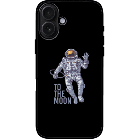 Bitcoin To The Moon iPhone 16 Plus Case - Black