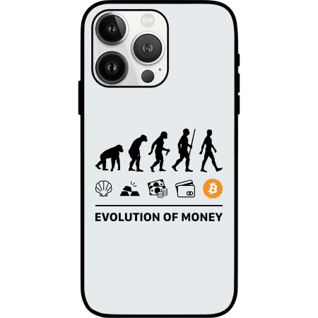 Evolution of Money iPhone 14 Pro Case - White