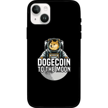 Dogecoin To The Moon iPhone 15 Plus Case - Black
