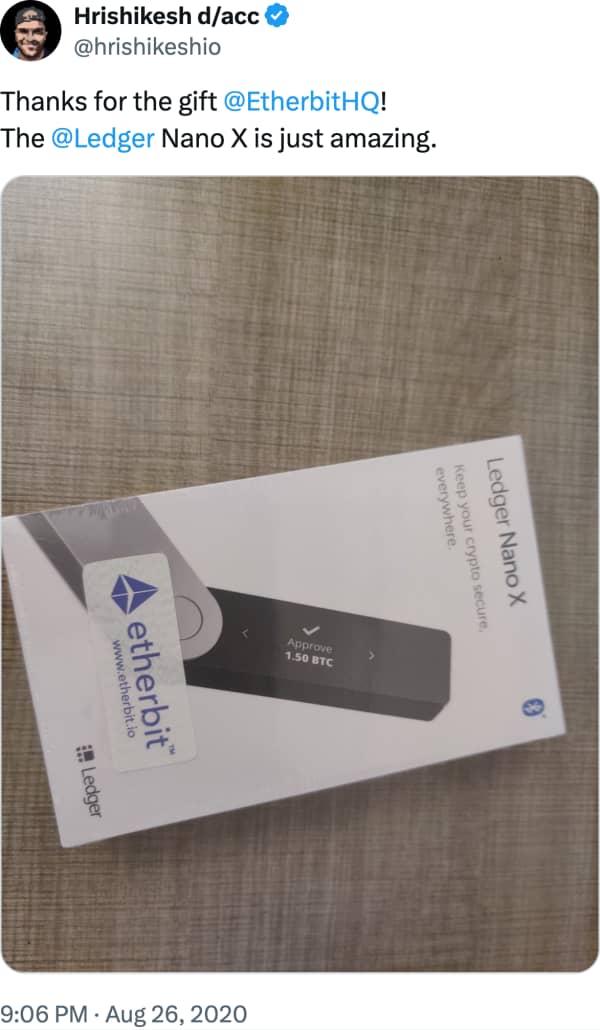 Hrishikesh d/acc (@hrishikeshio) reviews Etherbit.in