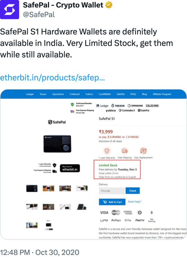 SafePal - Crypto Wallet (@SafePal) reviews Etherbit.in