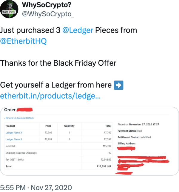 WhySoCrypto? (@WhySoCrypto_) reviews Etherbit.in