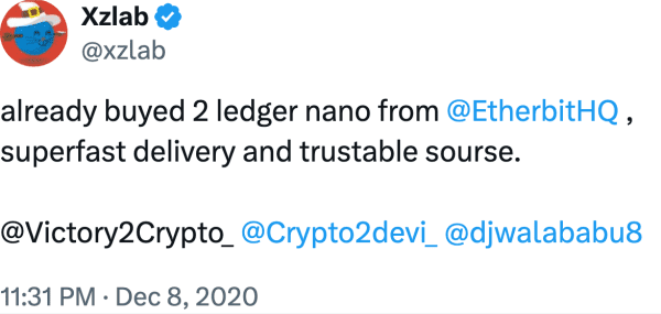 Xzlab (@xzlab) reviews Etherbit.in
