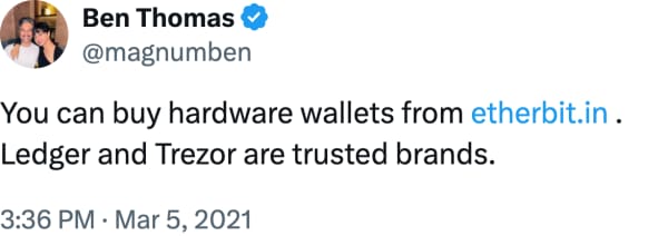 Ben Thomas (@magnumben) reviews Etherbit.in