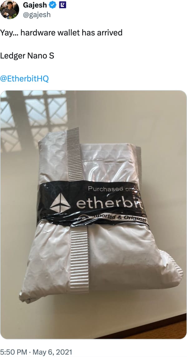 Gajesh (@gajesh) reviews Etherbit.in