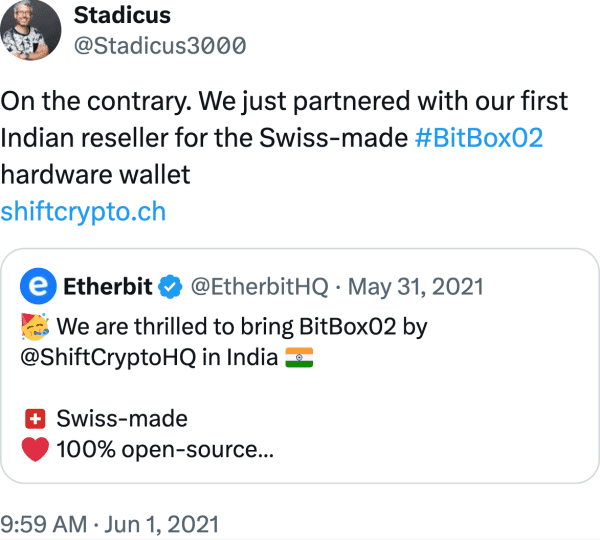 Stadicus (@Stadicus3000) reviews Etherbit.in