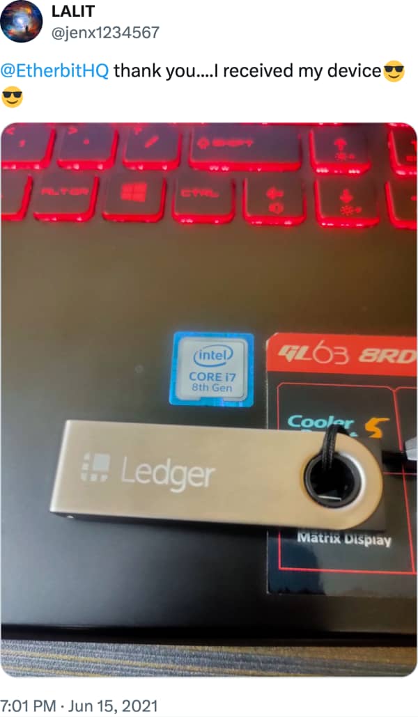 LALIT (@jenx1234567) reviews Etherbit.in